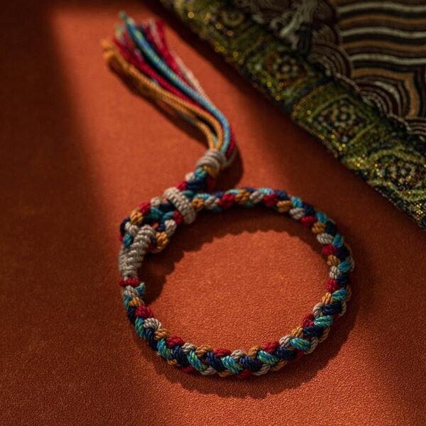 Spiritual Protection & Good Fortune Woven Charm Bracelet - Image 4