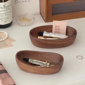 Natural Walnut Boat-Shaped Tray