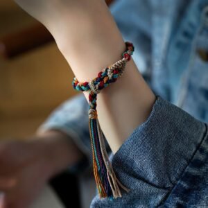 Spiritual Protection & Good Fortune Woven Charm Bracelet